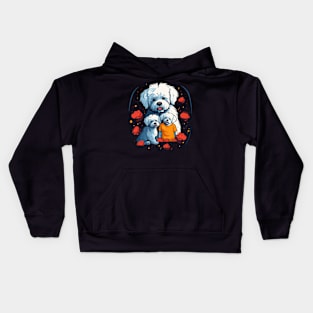 Bichon Frise Fathers Day Kids Hoodie